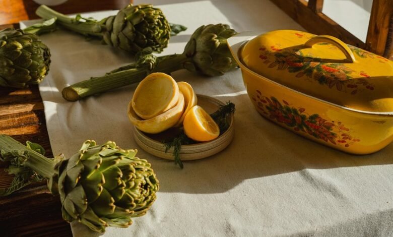 kitchen ingredients and tools